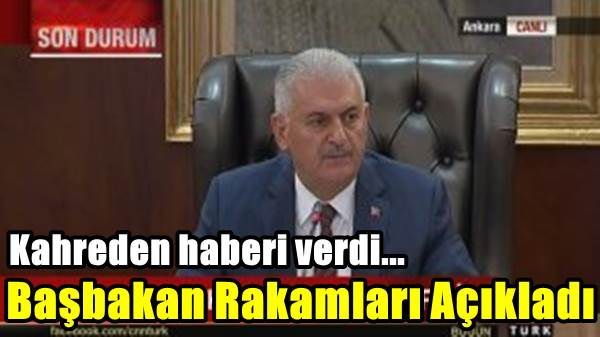 Başbakan: 145 Sivil, 60 Polis, 3 Asker, Toplam 208 Şehidimiz, 1491 Yaralımız Var