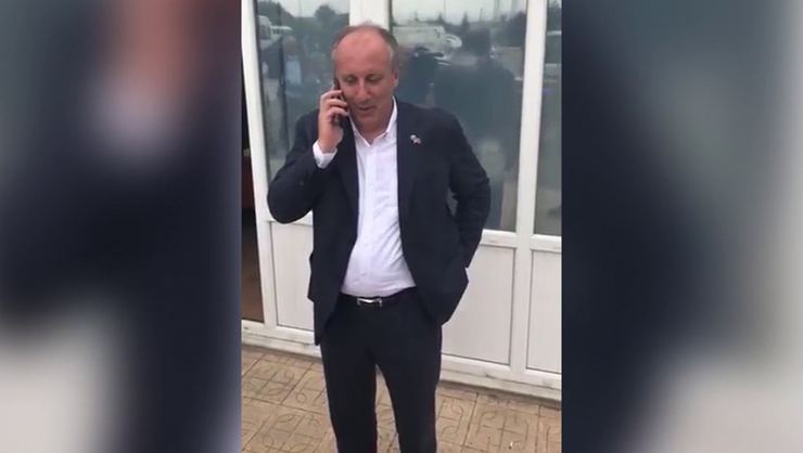 Muharrem İnce sahneden indirilen kişiyi aradı