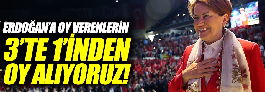 Erdoğan'a oy verenlerin 3'te 1'inden oy alıyoruz"