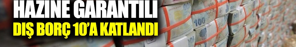 Hazine garantili dış borç 10'a katlandı