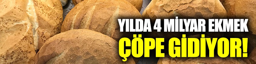 Bir yılda 4 milyar 380 milyon ekmek çöpe gidiyor