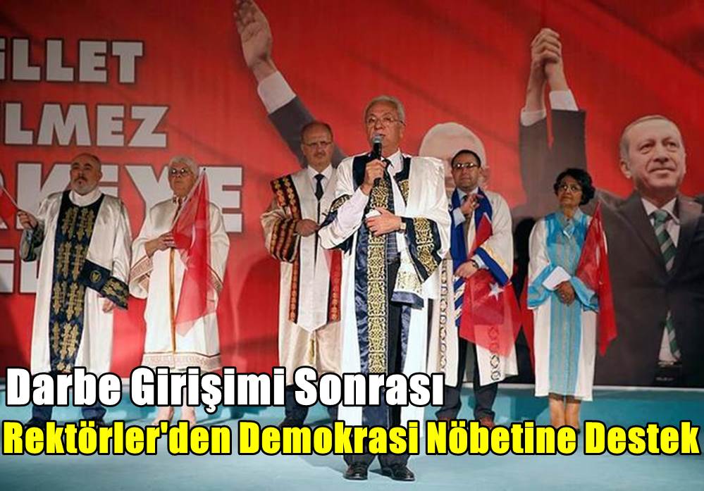 Demokrasi nöbetine İzmir'deki rektörlerden destek