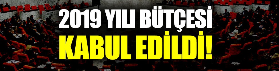 2019 Bütçe Kanunu Teklifi TBMM Genel Kurulu'nda kabul edildi