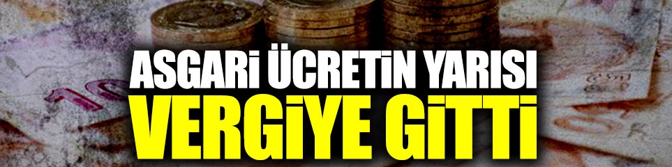 Asgari ücretin yarısı vergiye gitti