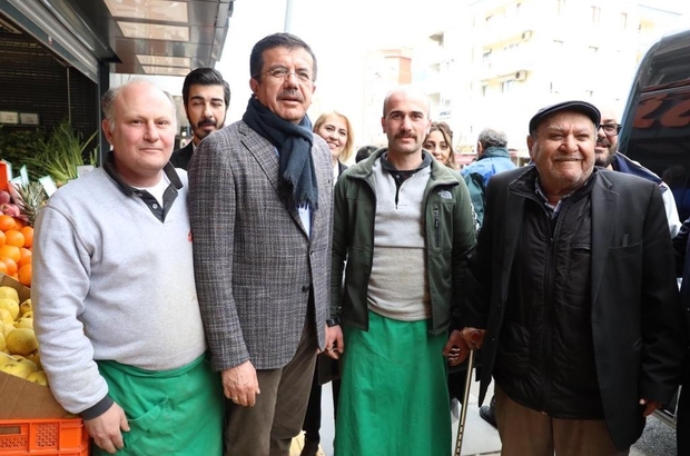 Zeybekci’den Narlıdere’de esnaf turu