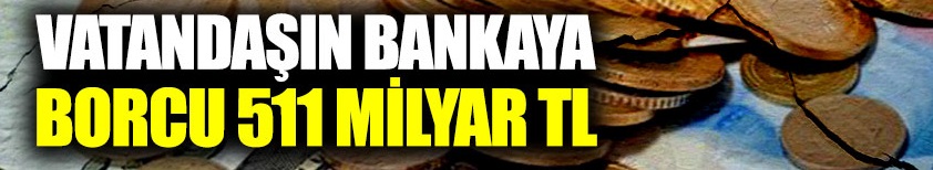 Vatandaşın bankaya borcu 511 milyar TL