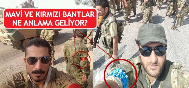 Kollarındaki mavi ve kırmızı bantlar ne anlama geliyor?