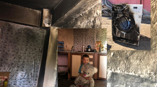 Ardahan Taşlıdere köyünde yangın, ev kül oldu