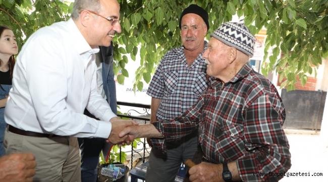 Yangından etkilenen köylere ve 350 üyeye dev kadro ile ziyaret.