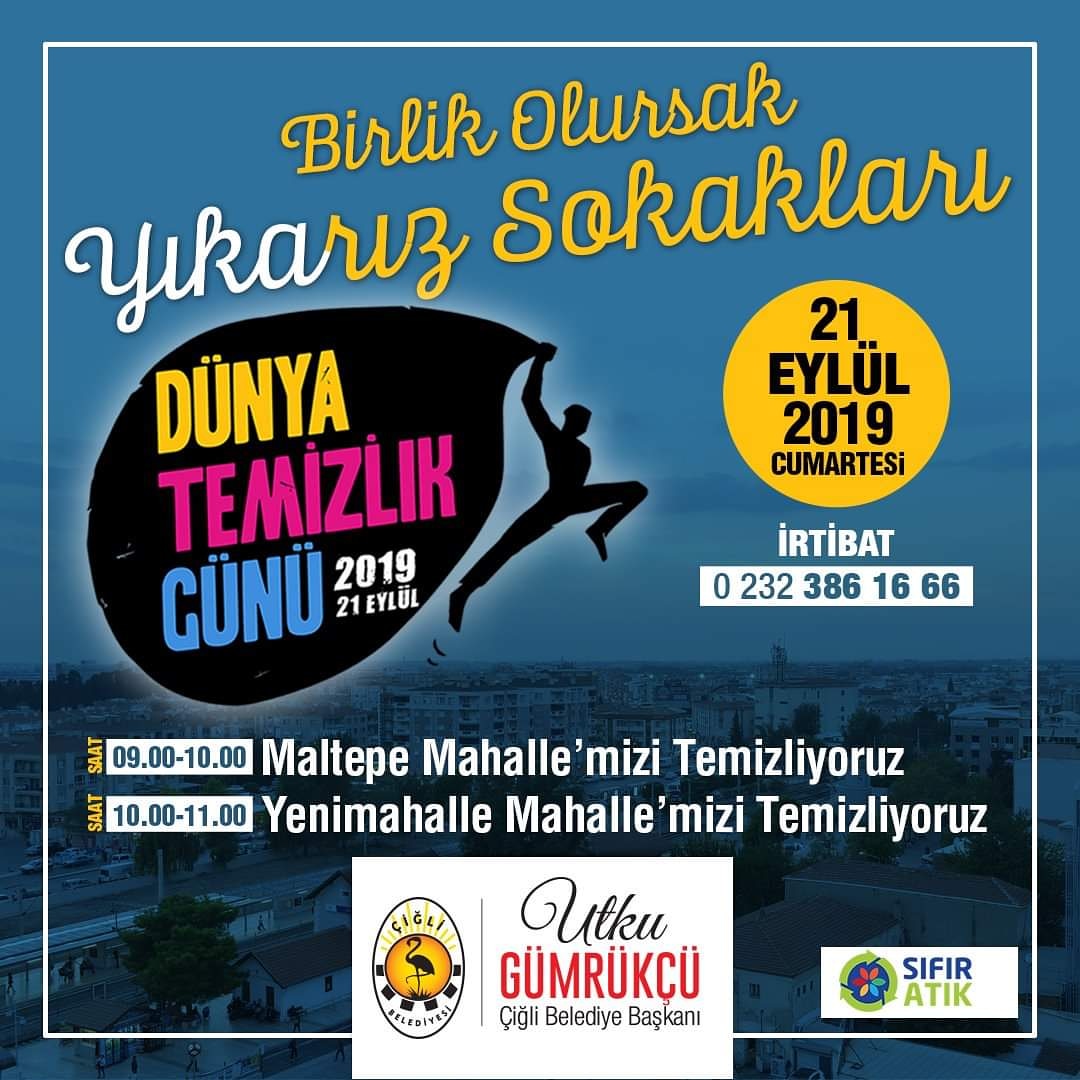 Çiğli’de hareketli gün Hem sokaklar temizlenecek hem de bisiklet sürülecek