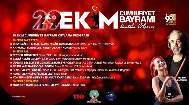 Ödemiş’te Cumhuriyet Bayramı coşkuyla kutlanacak