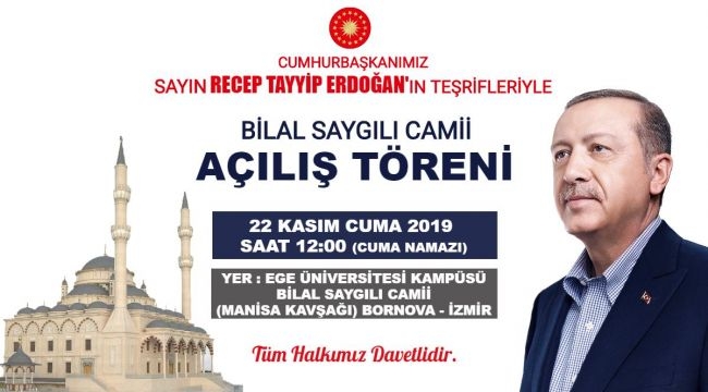 Bilal Saygılı Camii İbadete Açılıyor