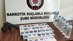 Su şişesinde kaçak alkol yakalandı