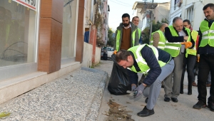 Temizlik ekibi bu kez Küçükçiğli Mahallesinde