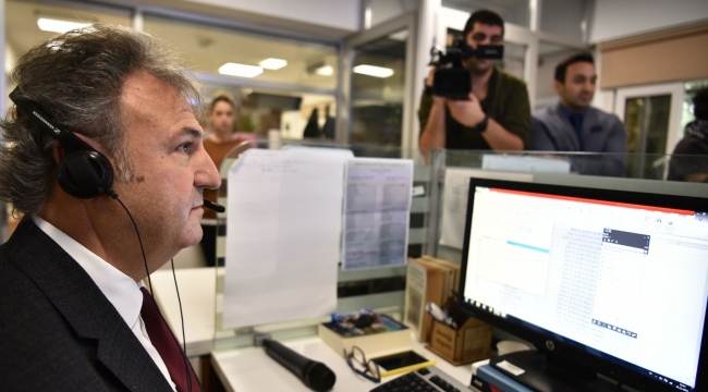 Başkan İduğ çağrı merkezinde