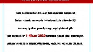 Çiğli’de Tüm Etkinlikler İptal