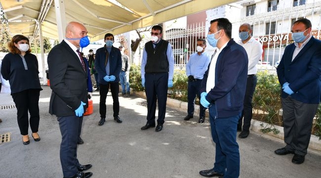 Tunç Soyer’den çalışanlara moral ziyareti