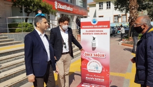 Menderes’te El Dezenfekte Üniteleri Devrede