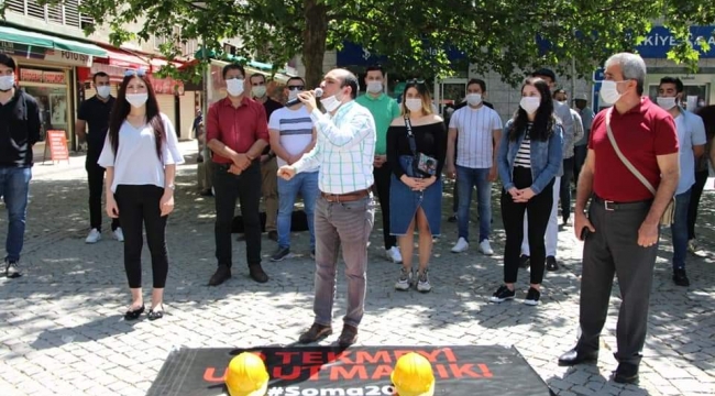 CHP’NİN GENÇLERİ SOMA FACİASINI UNUTMADI  