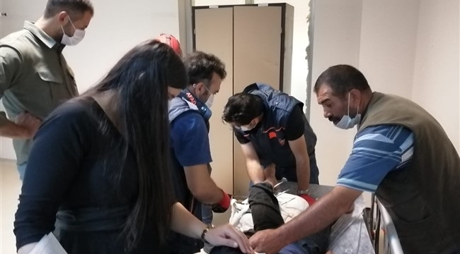  Ot toplayan 13 yaşındaki çocukğa dirgen saplandı