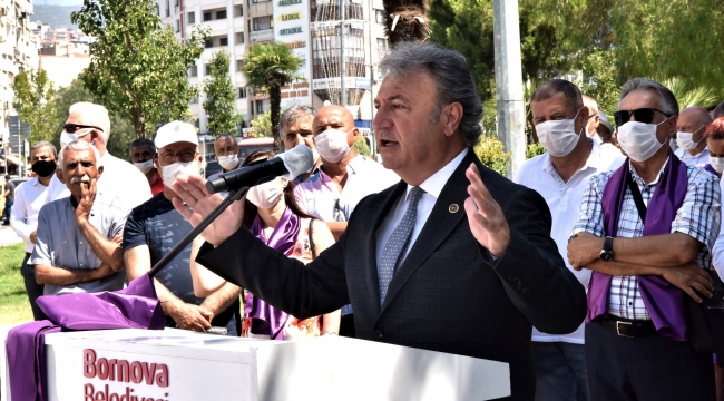Bornova Belediyesi’nden anlamlı açılış: Katledilen tüm kadınlar anısına.