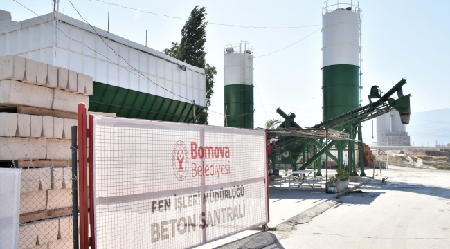 Bornova Belediyesi kendi betonunu üretmeye başladı