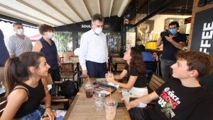 Bayraklı’da sosyal mesafe ve maske denetimi