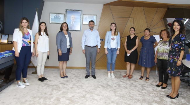 Toplumsal Cinsiyet Eşitliği Komisyonu üyelerinden Başkan Sandal'a ziyaret