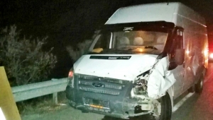 Yolan çıkan inek kazaya neden oldu