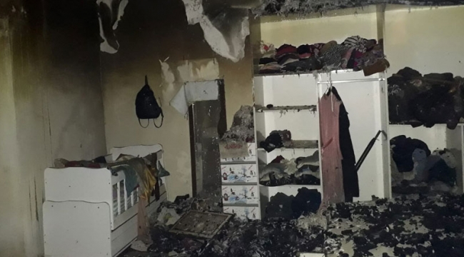 Arpaçay’da bir ev, ahır ve samanlık yandı