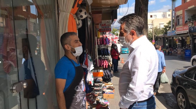 Başkan Sandal, esnafı ziyaret etti