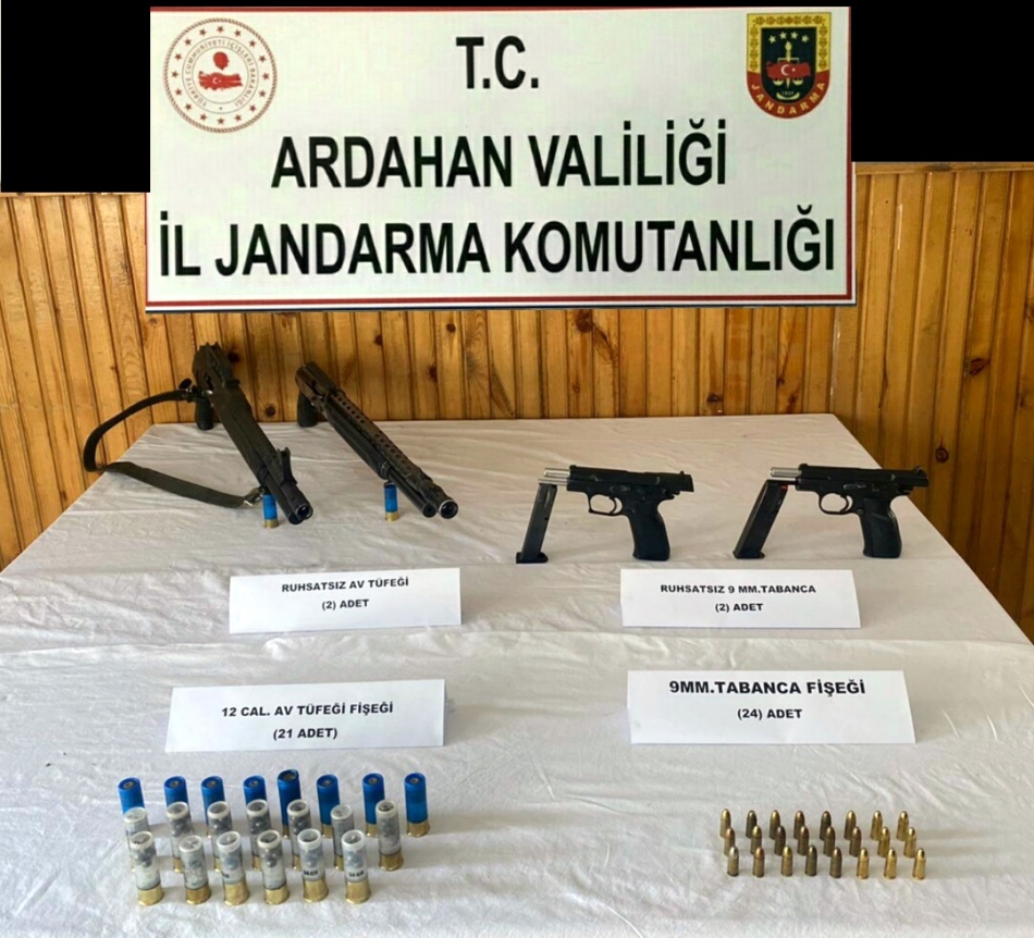 ARDAHAN 'da KAÇAK SİLAH ATÖLYESİNE OPERASYON: 3 GÖZALTI
