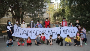 Minikler çadır kentten Ata’ya selam durdu 