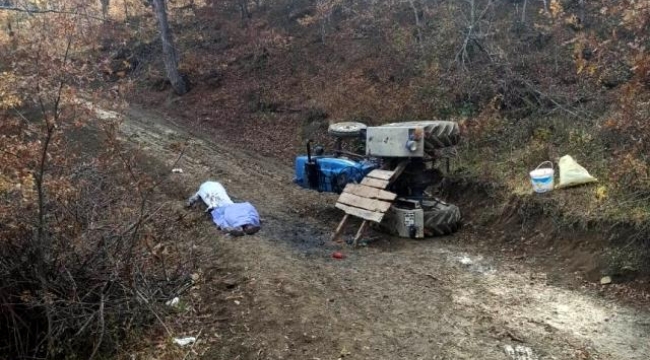 Traktör devrildi: 2 ölü, 1 yaralı
