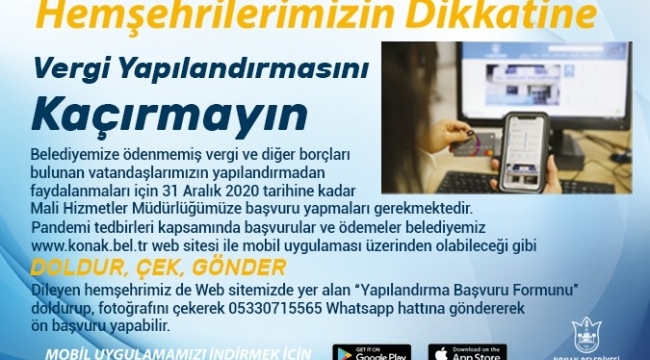 Konak'ta yapılandırmaya özel sistem