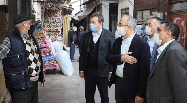 Başkan Sürekli'den Bergama'da esnaf mesaisi