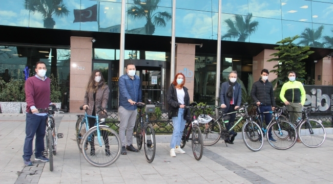 İzmir'i dünya sıralamasında üst sıralara çıkarmak için EİB çalışanları da pedal çeviriyor
