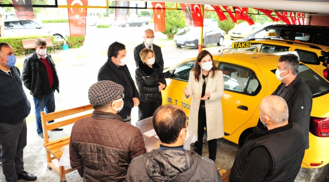 Balçova’da Taksilere virüs koruması