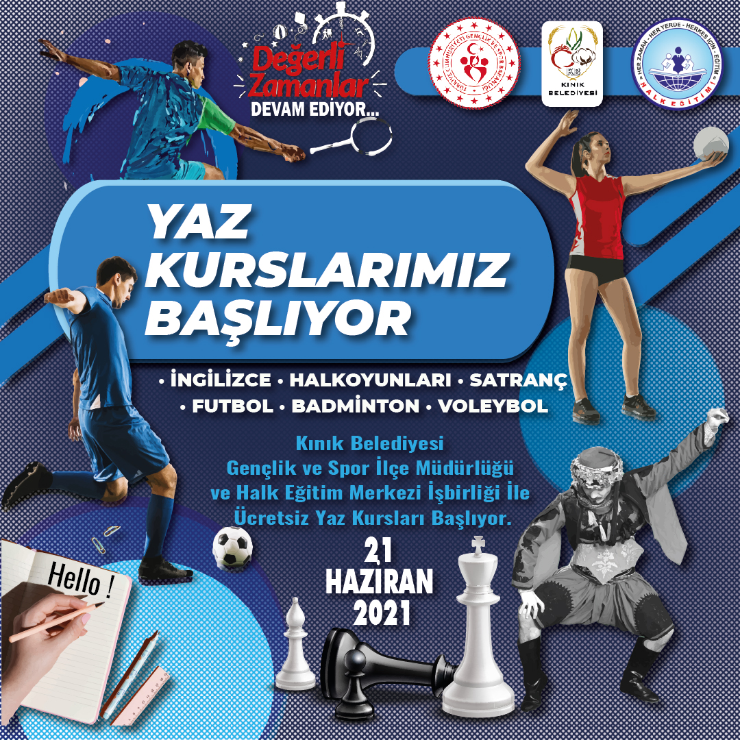 KINIK BELEDİYESİ YAZ KURSLARI BAŞLIYOR