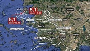 İzmir Karaburun açıklarında deprem