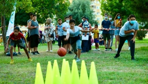 Bayraklılı çocuklar hem eğlendi, hem spor yaptı