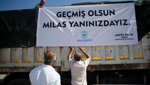 Konak’tan yangın bölgesine desteğe devam