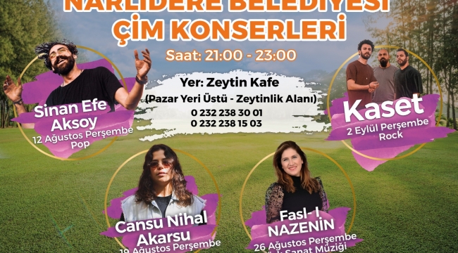 Narlıdere Belediyesi Çim Konserleri başlıyor!