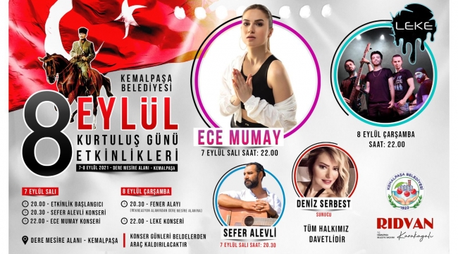 Kemalpaşa'da 8 Eylül çoşkuyla kutlanacak