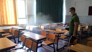 Konak'ın okulları baştan aşağıya dezenfekte edildi