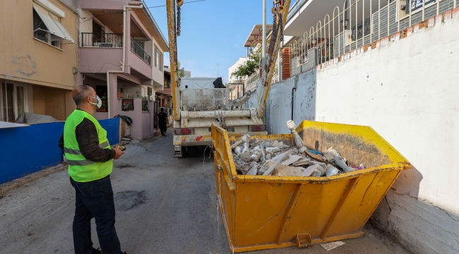 Buca’da günde 110 ton moloz toplanıyor