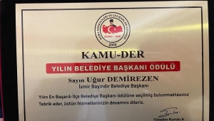 Bayındır Belediye Başkanı Uğur Demirezen Yılın Belediye Başkanı Seçildi