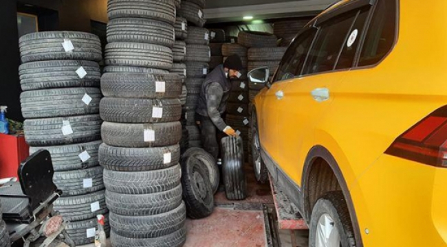 Zorunlu kış lastiği uygulaması öncesi oto lastikçilerde yoğunluk!