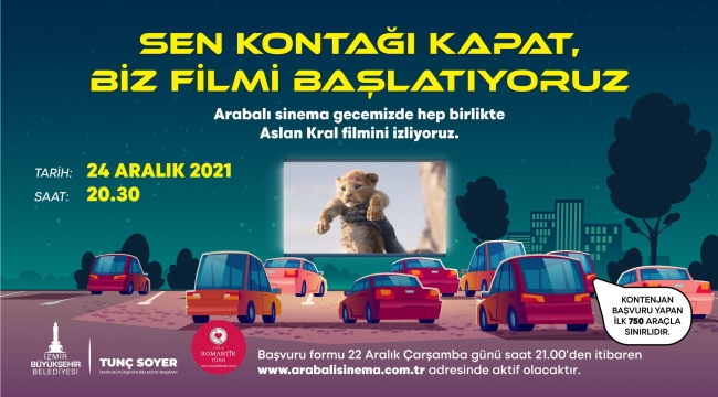 İzmir’de arabalı sinema keyfi