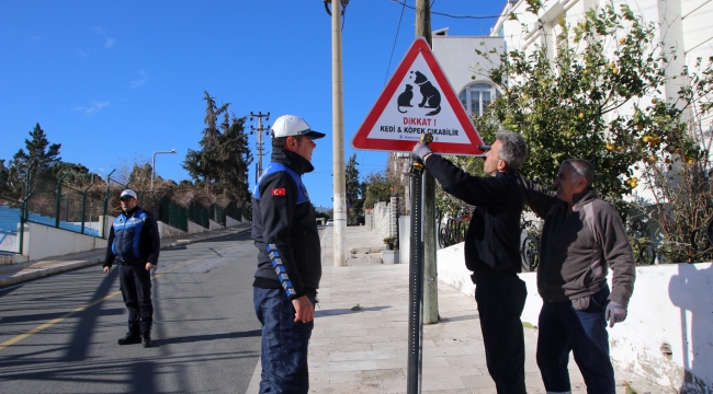 BODRUM BELEDİYESİ’NDEN CANLAR İÇİN TABELA